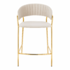 Ivory Curve Back Barstool