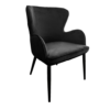 Addison Black Velvet Armchair