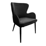 Addison Black Velvet Armchair