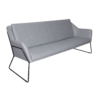 Bismarck Gray 3-Seater Sofa