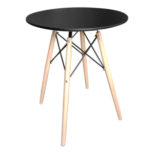 Scandinavian Round Dining Table – Black