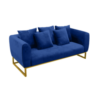 Eleganza Velvet 2-Seater Sofa – Blue