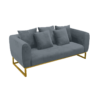 Eleganza Velvet 2-Seater Sofa – Gray