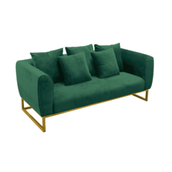 Eleganza Velvet 2-Seater Sofa – Green