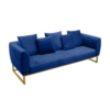 Eleganza Velvet 3-Seater Sofa – Blue