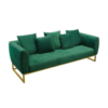 Eleganza Velvet 3-Seater Sofa – Green