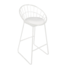 Florence White Wire Barstool
