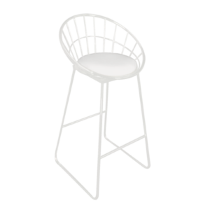Florence White Wire Barstool