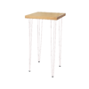 Hairpin Dice Rustic High Table, White Legs