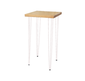 Hairpin Dice Rustic High Table, White Legs
