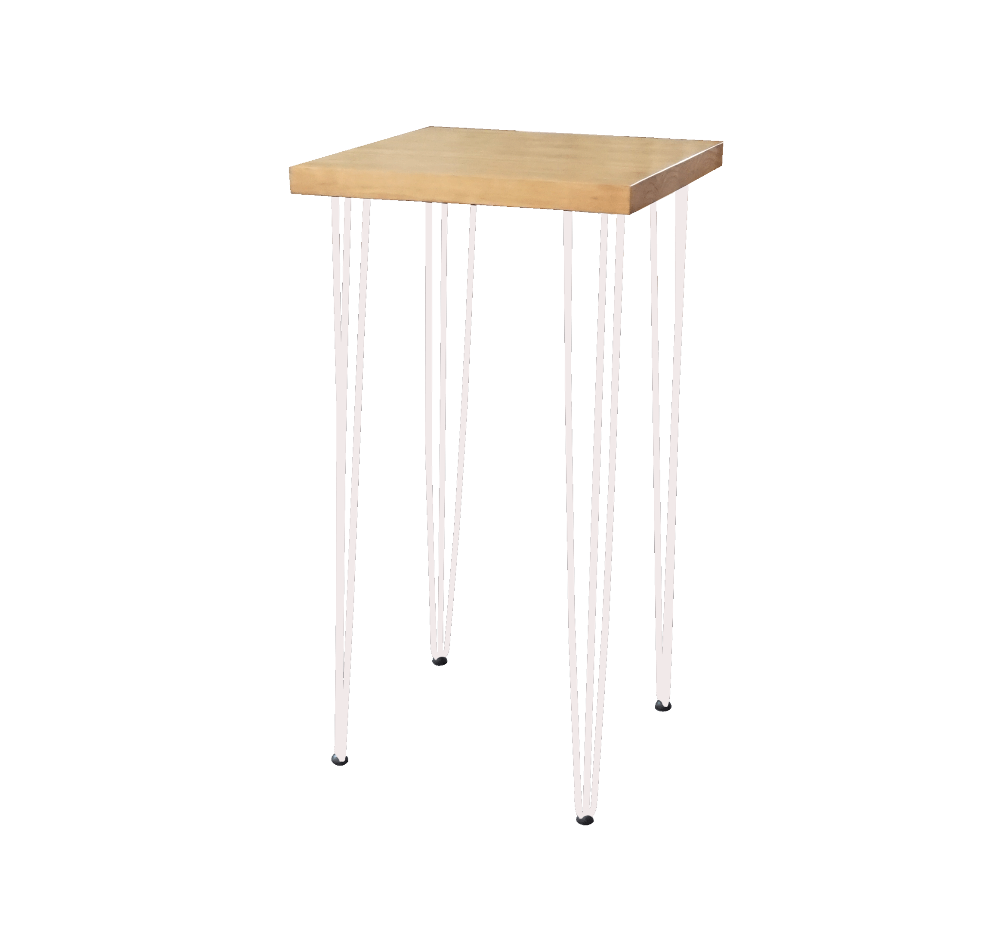 Hairpin Dice Rustic High Table, White Legs