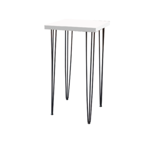 Hairpin Dice White High Table, Black Legs