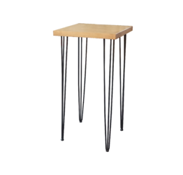Hairpin Dice Rustic High Table, Black Legs