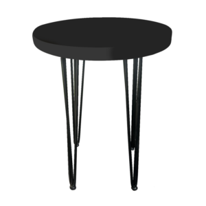 Hairpin Pearl Black Cafe Table