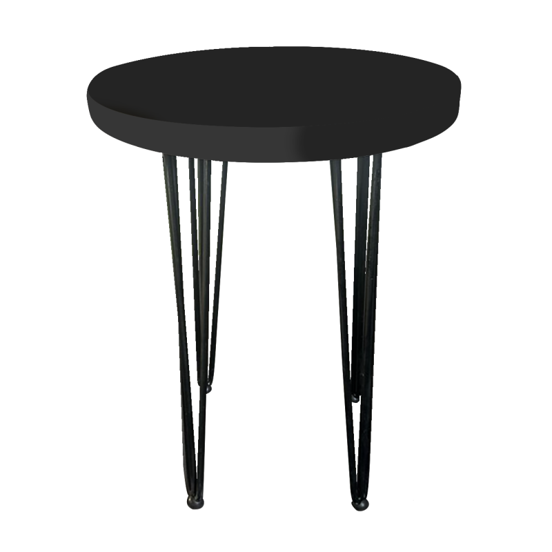 Hairpin Pearl Black Cafe Table