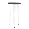 Hairpin Pearl Black High Table, White Legs