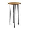 Hairpin Pearl Rustic High Table, Black Legs