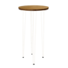 Hairpin Pearl Rustic High Table, White Legs