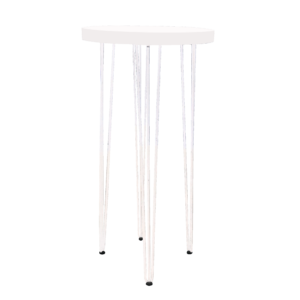 Hairpin Pearl White High Table