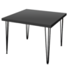 Hairpin Square Black Dining Table