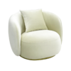 Laurent Velvet 1-Seater Sofa, Beige
