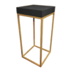 Menorca Gold High Table, Black Wooden Top