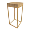 Menorca Gold High Table, Rustic Wooden Top