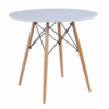 Scandinavian Round Dining Table – White