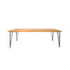 Hairpin Dining Table Black With Brown Top